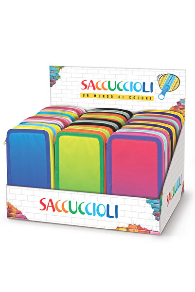 Lebez Penar echipat - Color Block cu 3 fermoare (18 markere si 12 creioane co...