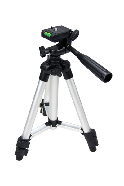 HALAMODO حامل ثلاثي القوائم خفيف الوزن للكاميرات، فضي/أسود