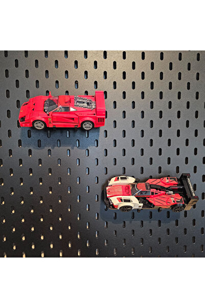 SORA DESIGN Duvar Tipi Oyuncak Araba Sergileme Askısı Delikli Pano Uyumlu Dek...