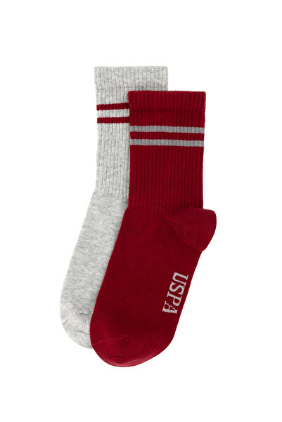 U.S. Polo Assn. Women's Dark Raspberry Socks 50318014-Vr104