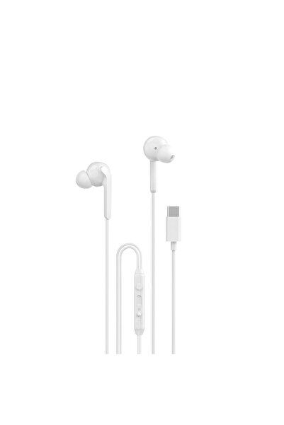 DUDAO X3C Plus In-Ear Headphones, Mic, USB-C, 1.2m, White