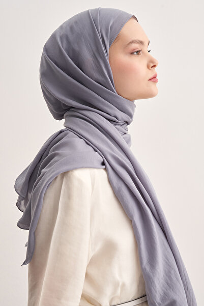 carell Organik Kırışık Şal Silver Gri