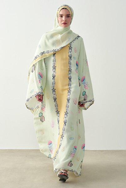 carell Ocean Floş Kaftan Su Yeşili