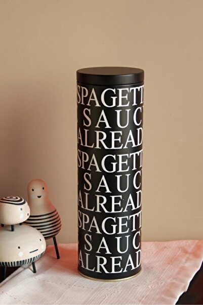 Sarkap Home Less Seri Spaghetti Metal Saklama Kutusu - Siyah
