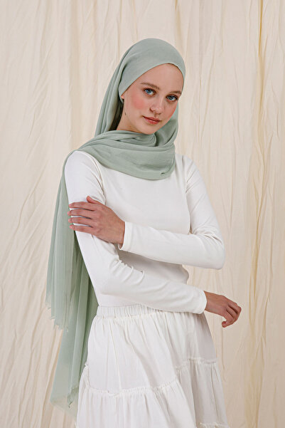 FENZA SCARF Șal de bambus de culoare albastru-aqua