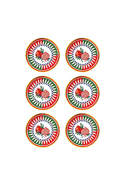 Baci Milano Dolce Vita 6'lı Nar Ekmek Tabağı 16 cm Porselen