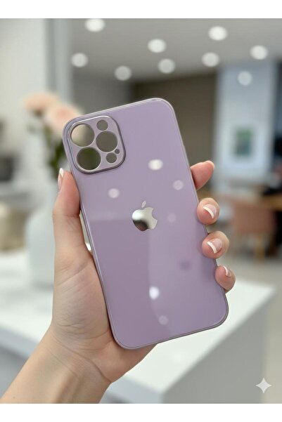 TECNOTREND İPhone 12 PRO MAX Uyumlu LOGOLU Glass Arkası Cam Şık Tasarım Sert ...