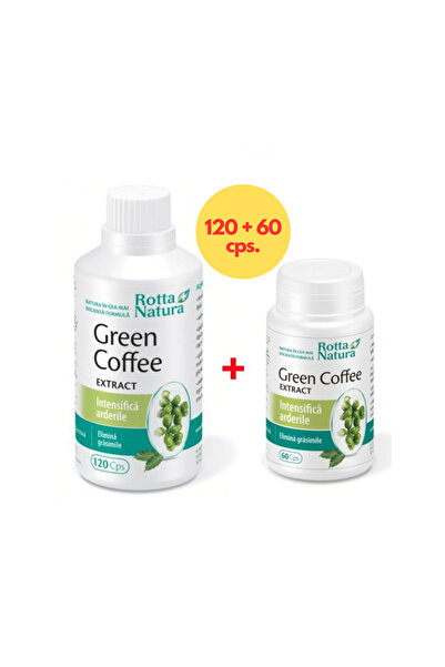 Rotta Natura Pachet Extract de Cafea Verde - 120+60 cps -