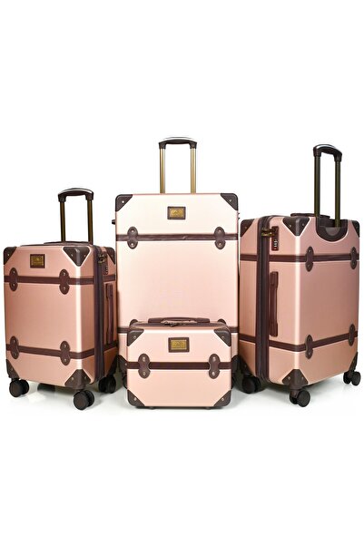 MORANO Classic Murano 4-piece suitcase set with spinner wheels and security l...