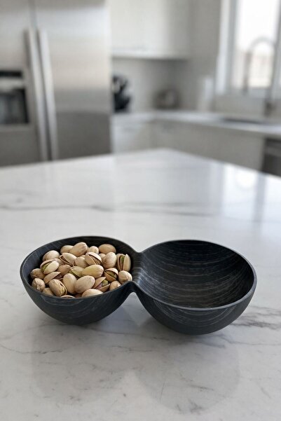 CASTEROLİ Blackwood (Wooden Look) Double Compartment Snack Bowl - Natural - S...