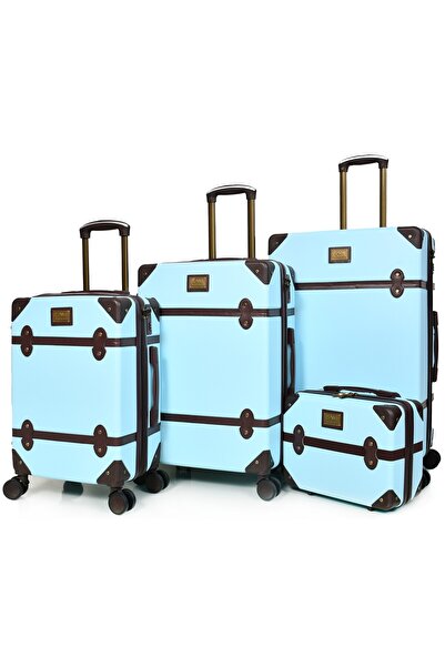 MORANO Classic Murano 4-piece suitcase set with spinner wheels and security l...