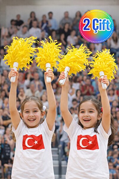 TOYFEST PonPon Mat Жовтий Amigo з палицею Міцний Легкий Ponpon для вболівання...