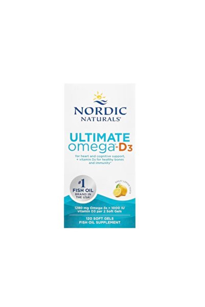Nordic Naturals Omega-D3 Ultimate 1280mg Lămâie 120 capsule -