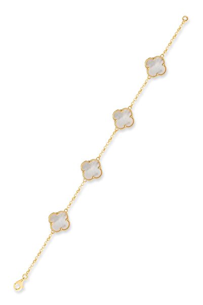 yare jewelry Yonca Altın Kaplama Gümüş Bileklik