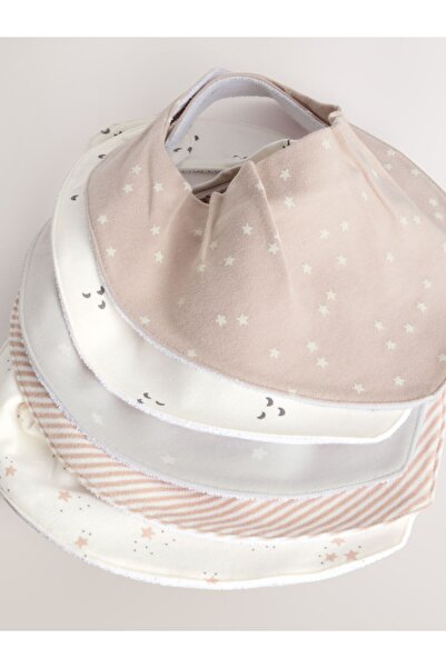 Next Baby 100% Cotton Natural 5-Piece Bib Set