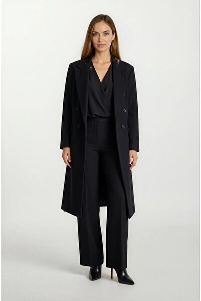 Spazio Duong Mono Yaka Kruvaze Kaban SİYAH