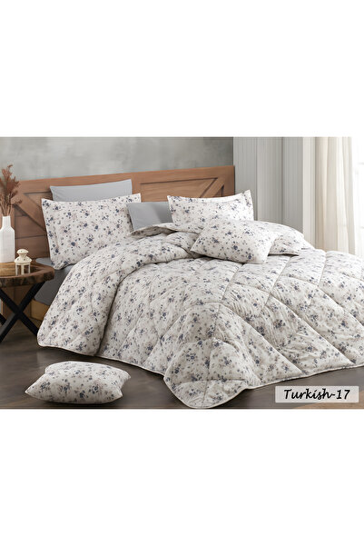 Noomi مفرش قطن تركي فاخر – نفرين | 8 قطع تصميم زهري أنيق