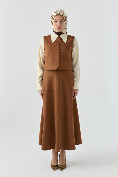 Tuğba Süet Takım - Camel