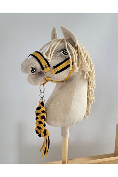 Other Set Hobby Horse: Căpăstru A3 cu blană neagră + lesă din frânghie - negr...