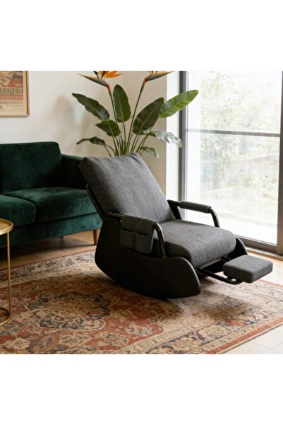 Mtanvxay Living Room Chair Adjustable High-Back Rocking Chair with Footrest S...