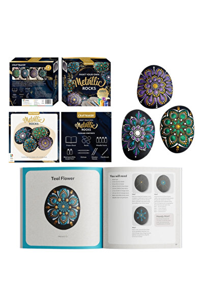 Hinkler Craft Maker Paint Your Own Metallic Rocks