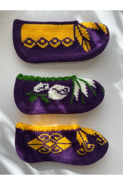 LEYLAPATİKLERİ Tunus İşi El Yapımı Gündelik Kullanıma Uygun Çeyizlik Patik Se...