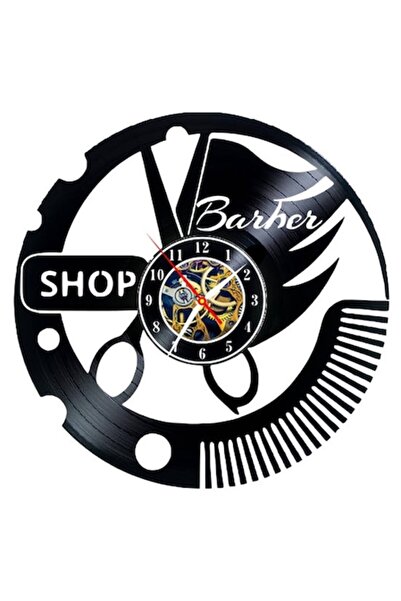 OEM Wall Clock Barber Shop, Scissors and Comb Design, Vinyl, 30x30 cm