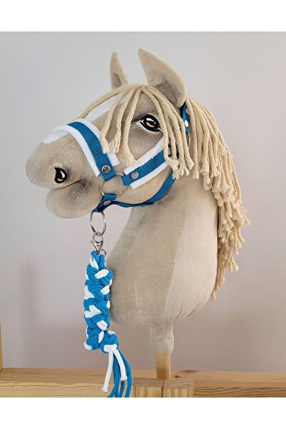 Other Set Hobby Horse: Căpăstru A3 cu blană albă + lesă din frânghie - alb și...