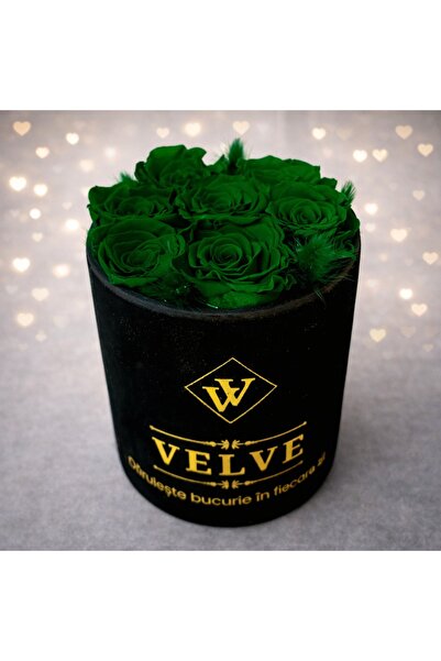 velve Aranjament floral Eternal Rose cu lagurus si trandafiri criogenati, in ...