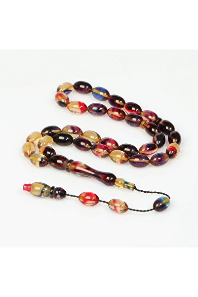 Taş Sandığı Varied Crimped Amber Prayer Beads (7×11 mm)