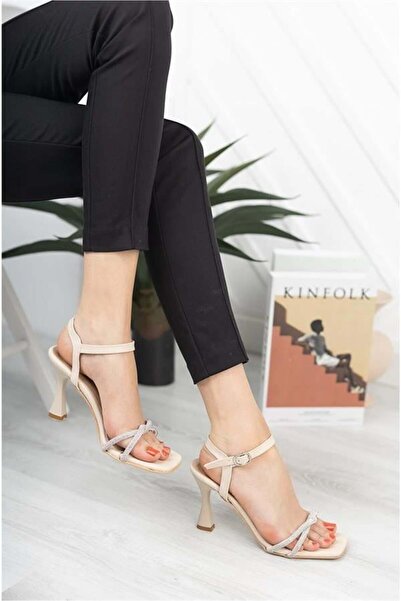 Difolia Rochie de damă Stone Cream Pantofi cu toc Stiletto