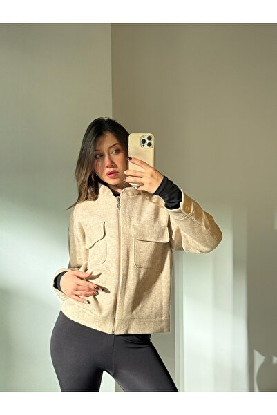 Messy.co Kaşe Çift Cepli Kısa Ceket