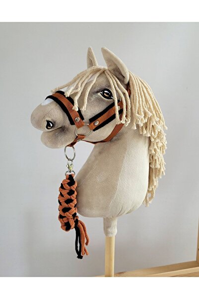 Other Set Hobby Horse: Căpăstru A3 cu blană neagră + lesă din frânghie - negr...