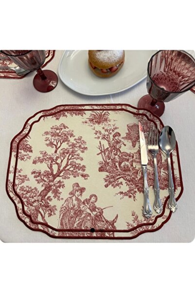 lune VİNTAGE AMERİKAN SERVİS BORDO 1 ADET