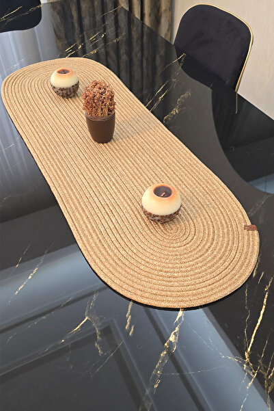 KAAN HOME Tres Drawstring Thick Structure 35X100 cm Runner Stylish Table Cent...