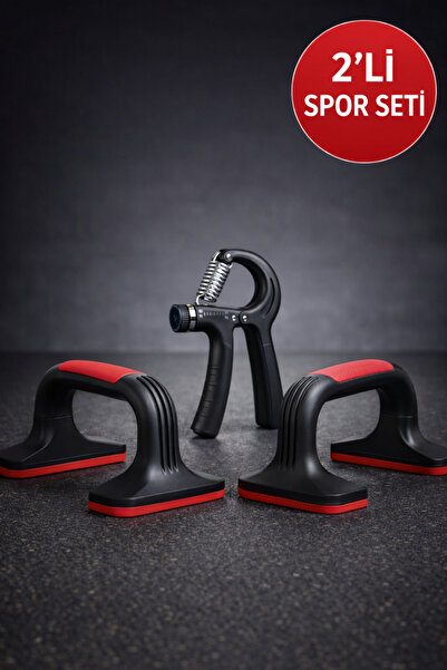 Adjustable Hand Spring 10-60 KG + Push-up Bar Set | Wrist, Forearm and Chest Reinforcement