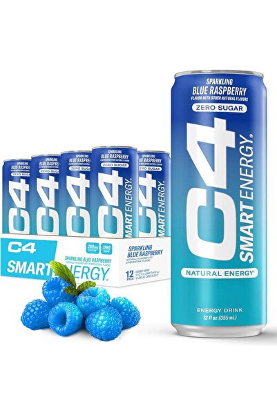 Cellucor Cellucor-C4 Smart Pre-Workout Energy Drink (12 Cans) - Blueberry