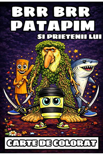 Italian Brainrot Coloring Book, BRR BRR Patapim and His Friends, 100 A4 Pages...