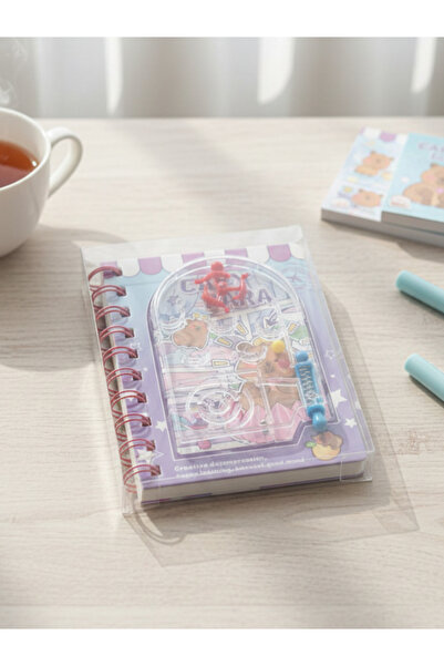 Bam Capybara Game Spiral Notebook with Cover, 80 Sheets