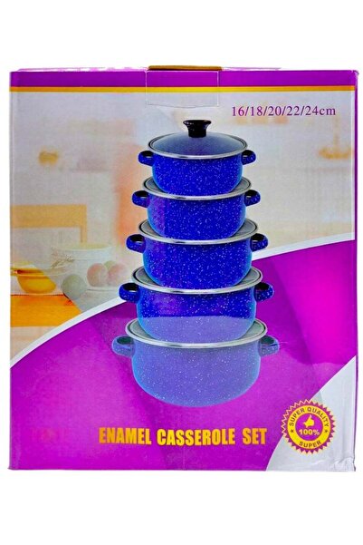 Generic Non-Stick 5 Piece Elite Cookware Pack Blue Premium Kitchen Set