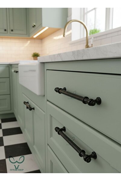 CEYLAN KULP Sude Siyah 128 MM Dolap Mobilya Çekmece Kulbu