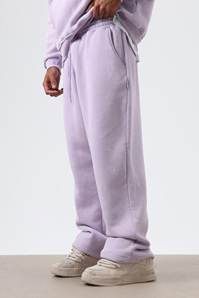 VAMOSCLO Washable Baggy Tracksuit Bottoms Lilac