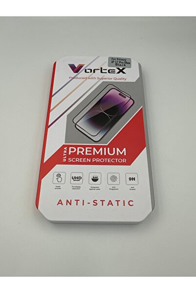 Vortex واقي شاشة زجاجي مقوى 5 طبقات متوافق مع آيفون 17 برو ماكس (حماية الخصوصية)