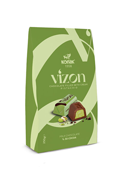 KONAK Vizon Antep Fıstığı Parçacıklı Krema Dolgulu 250 GR