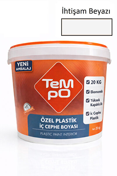 Tempo İç Cephe Plastik Boya 20 KG – Ekonomik, Mat - İhtişam Beyazı