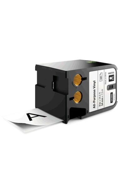 Dymo XTL Индустриални винилови етикети 54 мм x 7 м Черно/Бело