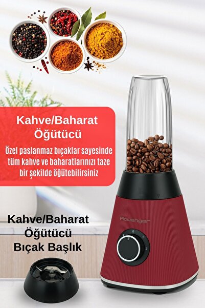 Rowenger 3in1 1200 watt Smoothie Blender Kişisel Blender Cam Sürahi Blender Meyve Sıkacağı