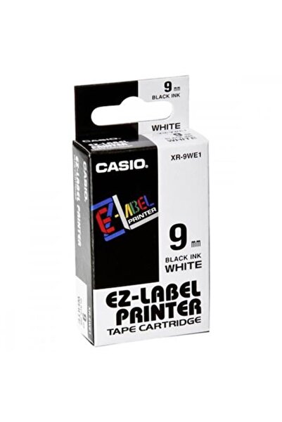 Casio Bandă adezivă pentru etichete, 9 mm x 8 m, alb-negru