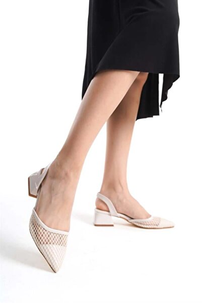 Difolia Pantofi cu toc gros de 4 cm pentru femei Teri Kre Mesh