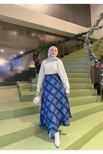 sorisso Tied Plaid Skirt